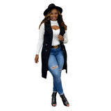 Toloer New Women's Casual Solid Color Cardigan Sleeveless Knitted Vest-Outfit