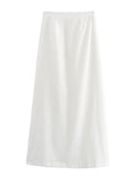New Women's Fashion Set With Sleeveless Vest Top High Waist Half-Body Skirt