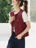 Toloer Retro Casual Vest Women's 2025 Summer New Design Niche Fashion Loose