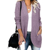 Toloer Exclusively For The Autumn And Winter New Ladies Fashion Long Sleeve Pocket Sweater Knit