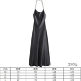 Women's Clothing 2025 Spring Festive Dress Hanging Neck Collar Silk Texture Dew Back