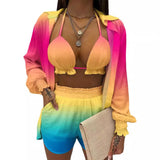 New Explosion Women's Long-Sleeved Commuting Three-Piece Shorts