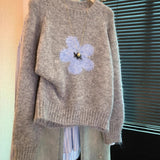 Toloer Girl Knitted Jersey Autumn Winter New Fashion Cut-Down Cute Sweater Top
