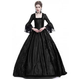 Long Skirt Stitching Large Bell Sleeve Retro