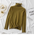 Turtleneck Sweaters 2021 Autumn Winter Sweater Knitted Pullover Long Sleeve Women Sweaters Tops Jumper Pull Femme