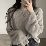 Toloer Ice Silk Sweater Women Summer 2023 New Loose Outside Wear Sunscreen Smock Versatile Air-Conditioned Top-Outfit