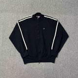 Meitao New Alphabet Street Men And Women Loose Zipper Cardigan Flanged Sweater Jacket-Outfit