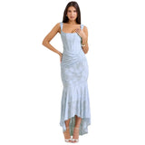 Summer Hot New Sexy Fashion Word Thoracic Fish Bone Pack Hip Fish Tail Dress