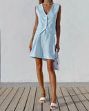 Design Cotton Suit Vest Suit Women's Summer Leisure Sleeveless Vest Shorts