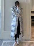 2022 Winter Long Parkas Water Proof Puffer Jacket Women Windproof Hooded Thick Warm Loose Cotton Padded Female