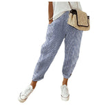 Summer New Woven Woven Stripe Splicing Design Loose Casual Pants