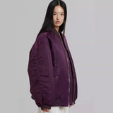 Autumn / Winter 2023 With Loose Zip Padded Jacket Female Ins Small Sweet Wind Baseball Jacket-Outfit