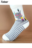 Pairs new Cute Women Japanese Hayao Miyazaki chinchilla socks Cartoon Animal Panda Print Ankle-High