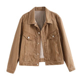 Wishtemu Women's New Denim Jacket Jacket Plus Size-Outfit