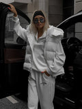 Jacket Vest 2024 Autumn / Winter New Fashion Hot Girls With Sleeveless Hooded Down Cotton Jacket-Outfit