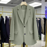 Toloer Suit Jacket Female Small Man 2024 Spring And Autumn Short Retro Korean Version Casual Show Thin Suit Woman-Outfit