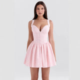 Sale Sexy Crumice Sling Skirt Deep V Short Dress Blue Corset Dress Dress Summer