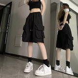 Toloer Shorts Female 2024 Summer New Thin Money Outside Wear Wide Legs Casual Show Thin Speed Dry Cargo Pants Five