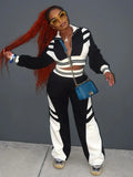 Has K24ST398 Women's Clothing 2025 Autumn Fashion Trend Hot Girl Black And White Trousers