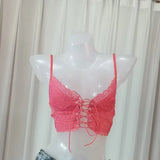 Sex Lingerie New Sexy Hollow Cross-Tied Lingerie Lace Sexy Wrapped Chest Lingerie