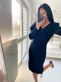 Winter Women'S Dress 2022 Bodycon Sweater Women Dress Long Sleeve Knitted Dresses Maxi Vintage Oversize Dresses Evening