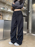 Toloer Straight Pants Female Spring And Autumn 2024 New Wide Leg Pants Summer Thin Loose Casual Cargo Pants