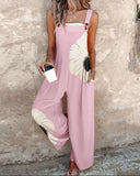 New Summer New Women's Printed Retro Jumpsuits Loose Sleeveless