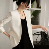 Suit Spring And Autumn New Cushion Shoulder Casual Fashion Temperament Slimming Professional OL Small Suit Coat