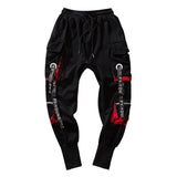 Pants Tide Brand Harlan Straps Trousers Men's Korean Version Of Hip-Hop Personality Loose Street Trend-Outfit