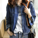 Toloer Blue Denim Jacket Female Short 2024 Spring And Autumn New Korean Version Of Loose Tassel Short Casual Clothes-Outfit