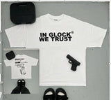 Street Pistol Trend New Front And Rear Printing T-Shirt Gothic High Street Short-Sleeved Round Collar