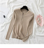 Zipper Pullover Knitted Sweaters O Neck Striped Long Sleeve Sweaters Woman Tops Slim Casual Soft Jumper Pull Femme
