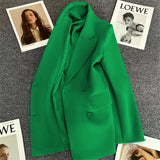 Tidal Suit Jacket Woman 2025 Spring And Autumn New Design Sense Fashion Double Buckle Niche Suit
