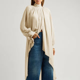 Women's Chiffon Dress 2025 Autumn Dress With Long Sleeves And Leafs Relaxing Long