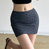 Girls Have A Sexy High Waist And Show A Tight Hip Skirt, Wave Dot, Printed Net, Fashion, Half-Length Skirt, Short Skirt.-Outfit