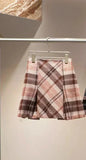 High Waist Plaid Mini Skirt-Outfit