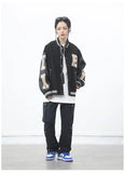 Women Leather Baseball Jacket Harajuku Bone Letter Varsity Bomber Jackets Hip Hop Streetwear Men College Breasted Coats