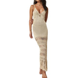 Sling Knitted Knitted Beach Burqa Strapped Lysobine Swimsuit Beach Dress