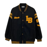 new autumn letter embroidery jackets coats women's street retro all-match baseball uniform couple casual trend jackets