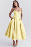 New Summer Senior Sense Princess Dress French Mesh Swing Double Sling Dress