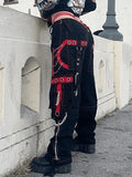 Chain Embellished Strap Straight Leg Pants-Outfit