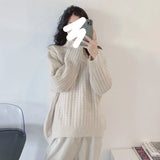 2020 Winter Korean Style Women Casual Thickened Soft Wool Blended Knitted Turtleneck Pullover Long Sleeve Oversized