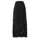 New Petal Three-Dimensional Burning Double Flowing Half-Dress Skirt Short Skirt Female