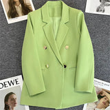 Toloer Green Fried Street Small Suit Jacket Female 2024 Spring And Autumn New Korean Version Net Red Temperament Small Leisure-Outfit