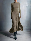 Women's Dress Irregular Sexy Body Dress Temperament Folded