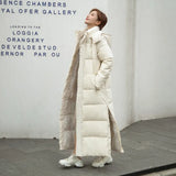 Thick Long Down Parka Women Down Jacket Hooded Winter Coat Female Fashion Winter Jackets Long-Sleeved Parkas Women's