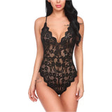 Sexual Emotional Lingerie U-Shaped Slings Night Melly Multi-Color Print Conjoined Pajamas Deep V