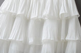 Ruffles Layered Elasticity Waist Mini Skirt-Outfit