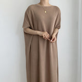 Toloer Loose Lazy Wind Dress Female 2024 Summer Dress New Fashion Light Mature Large Size Ins Web Celebrity Skirt Tide-Outfit