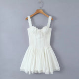 Corset Lace Flare Mini Dress-Outfit